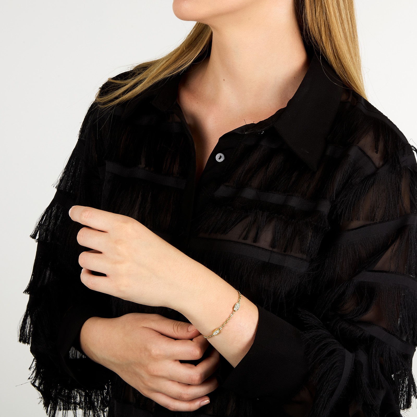 ΒΡΑΧΙΟΛΙ Crystals KARL LAGERFELD από Επιχρυσωμένο Ανοξείδωτο Ατσάλι με Πέτρες Ζιργκόν KLAYC60 - 